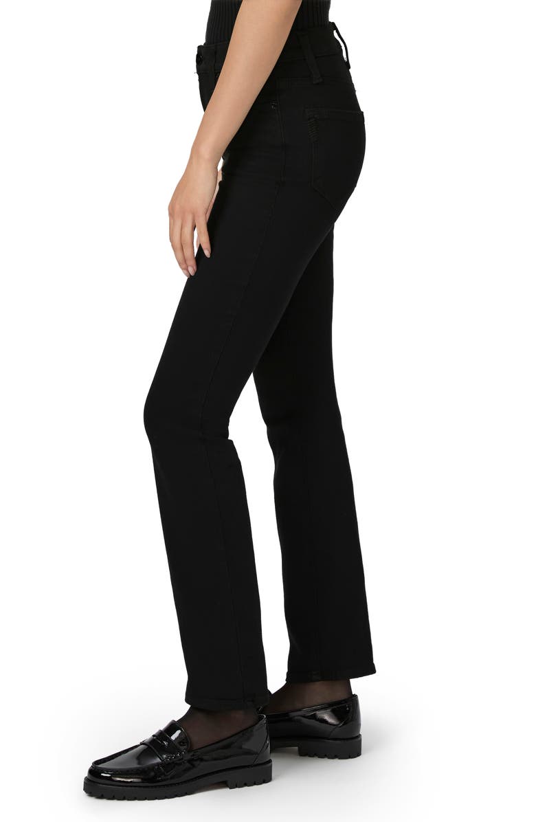 PAIGE Cindy High Waist Ankle Straight Leg Jeans, Alternate, color, Black Shadow