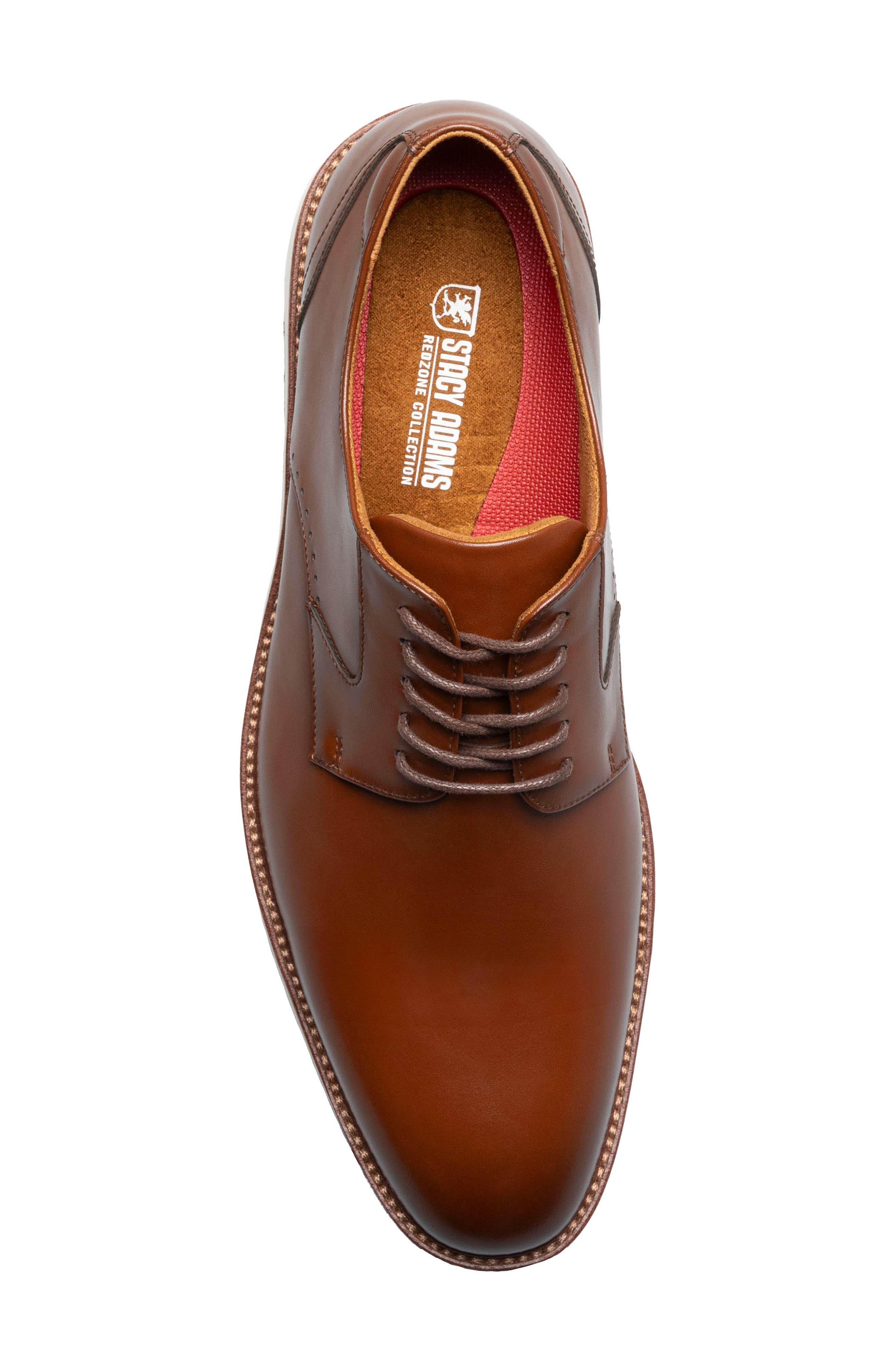 Vinson Plaid Toe Derby, Alternate, color, COGNAC