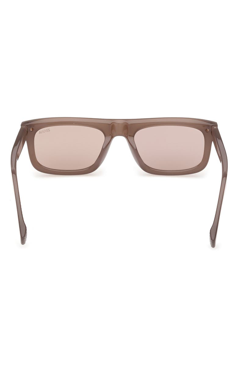 ZEGNA 55mm Rectangular Sunglasses, Alternate, color, 