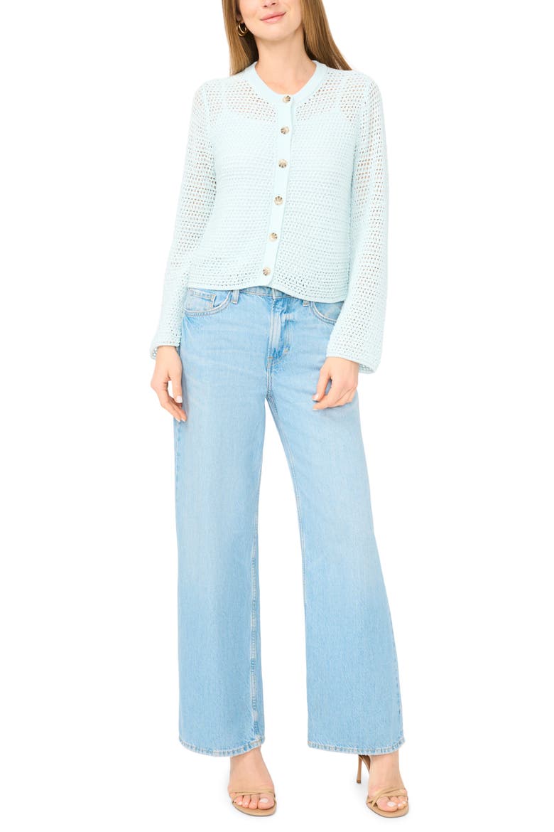 Open Weave Cardigan, Alternate, color, SKYLIGHT