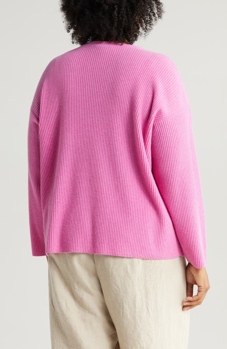 Eileen Fisher Boxy V-Neck Cashmere Sweater, Alternate, color, 