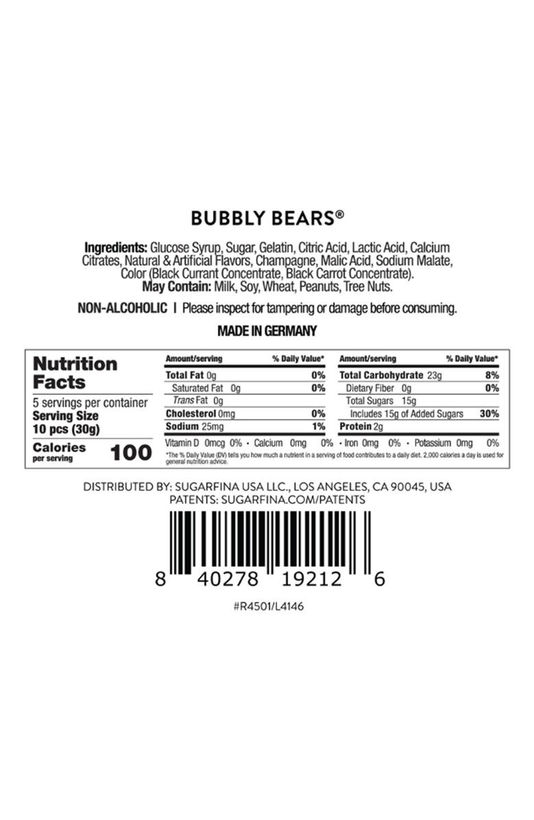 sugarfina Set of 2 Bubbly Bears Celebration Bottles, Alternate, color,