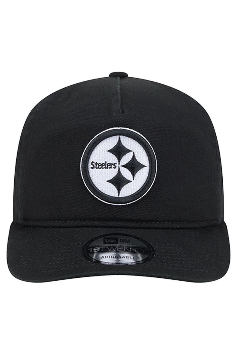 Men's New Era  Black/White Pittsburgh Steelers 19TWENTY Adjustable Hat, Alternate, color, Black