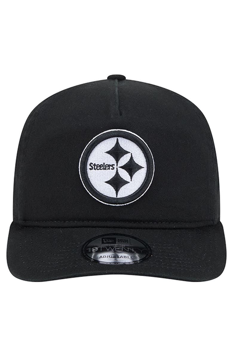 New Era Men's New Era  Black/White Pittsburgh Steelers 19TWENTY Adjustable Hat, Alternate, color, Black