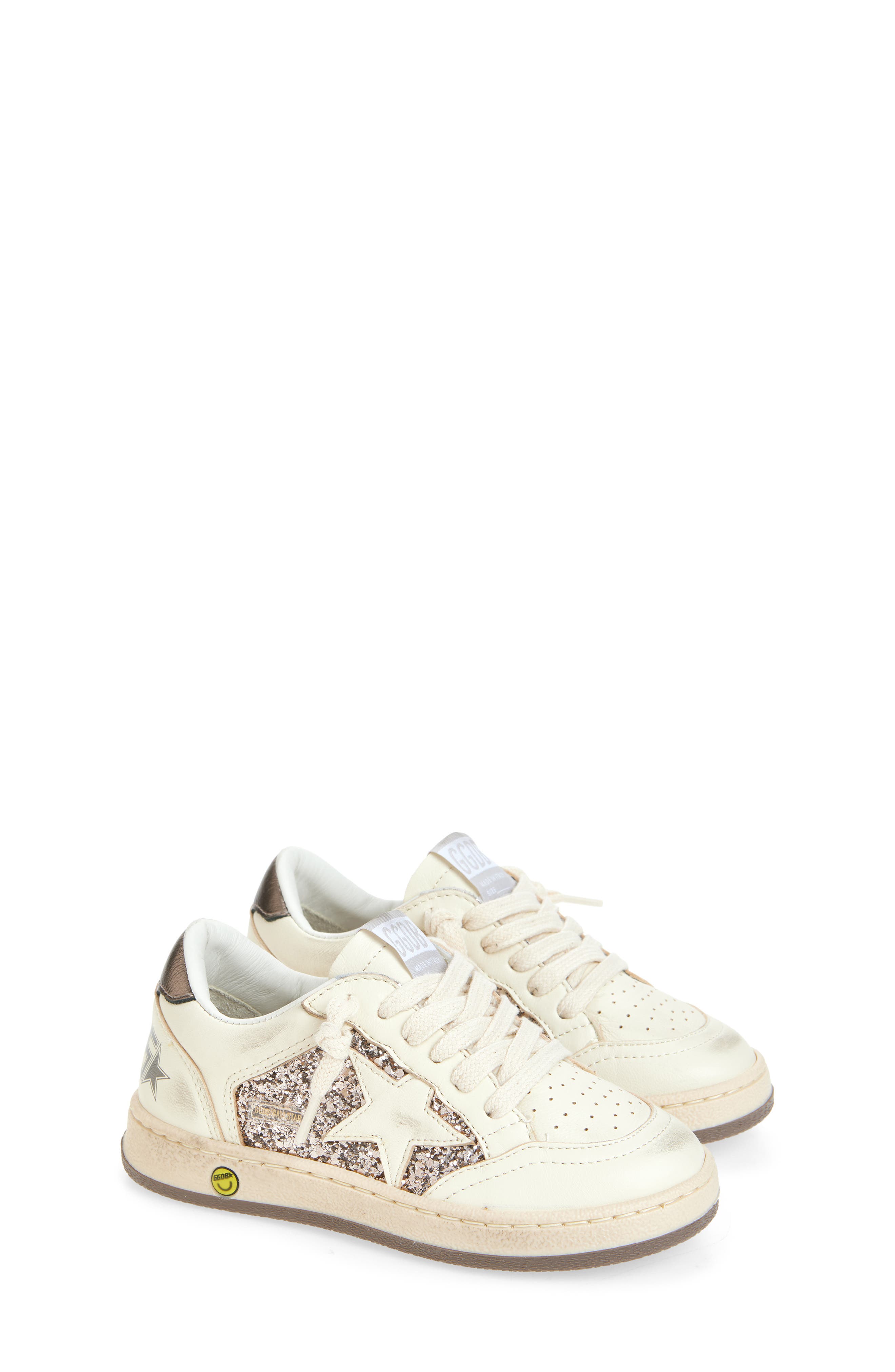 Golden Goose Kids' Ball Star Sneaker, Main, color, Taupe/ White