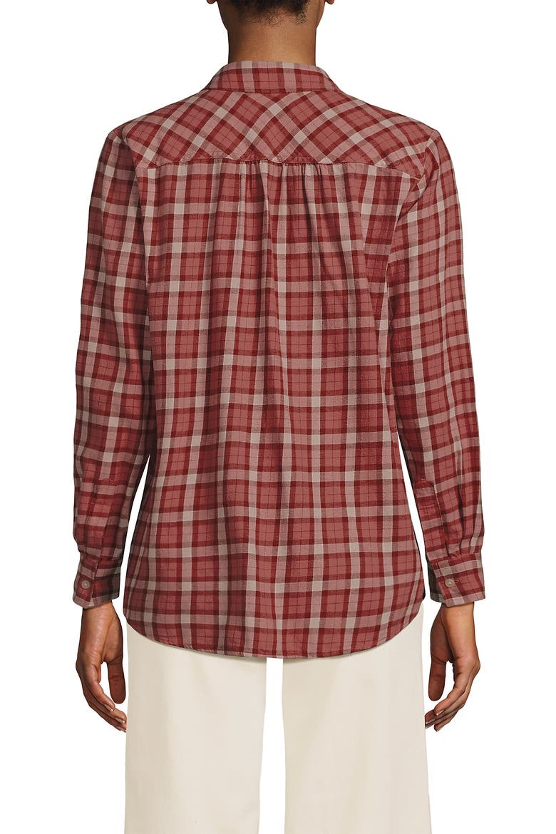 Flannel Shirt, Alternate, color, Sea Coral Small Plaid