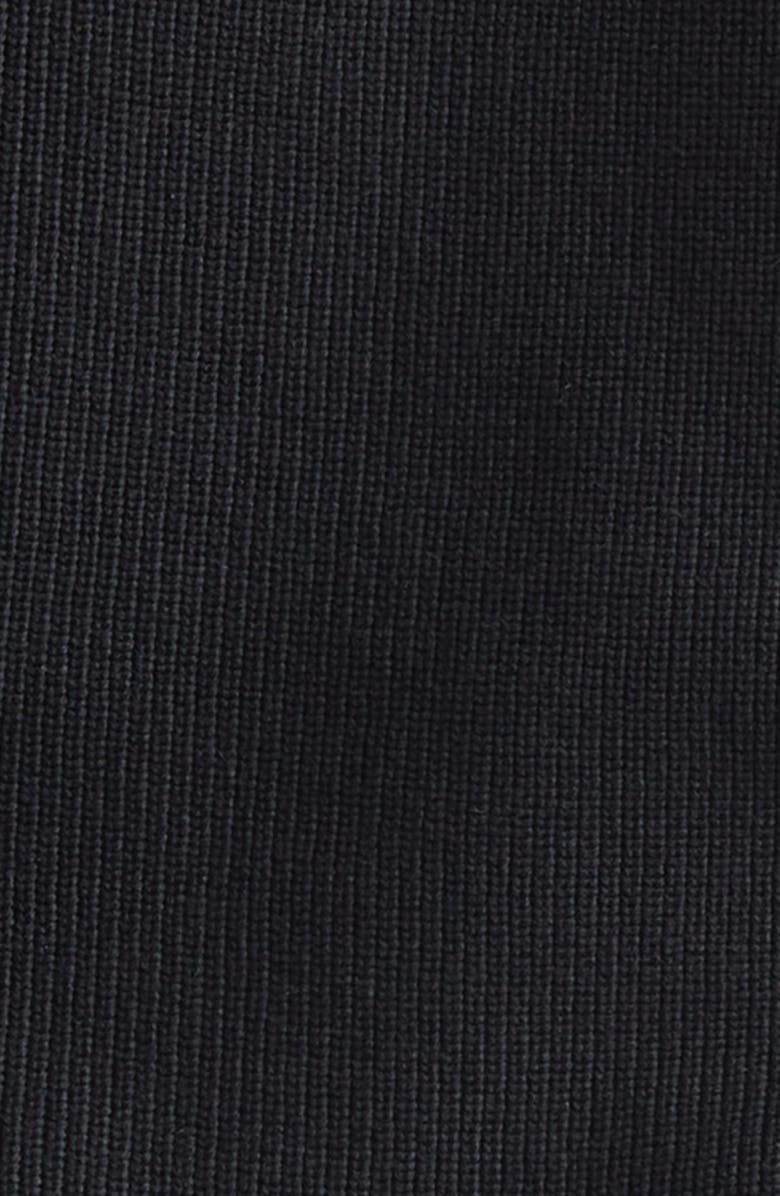 Sacai Mixed Media Bomber Jacket with Sweater Bib Overlay, Alternate, color, Black