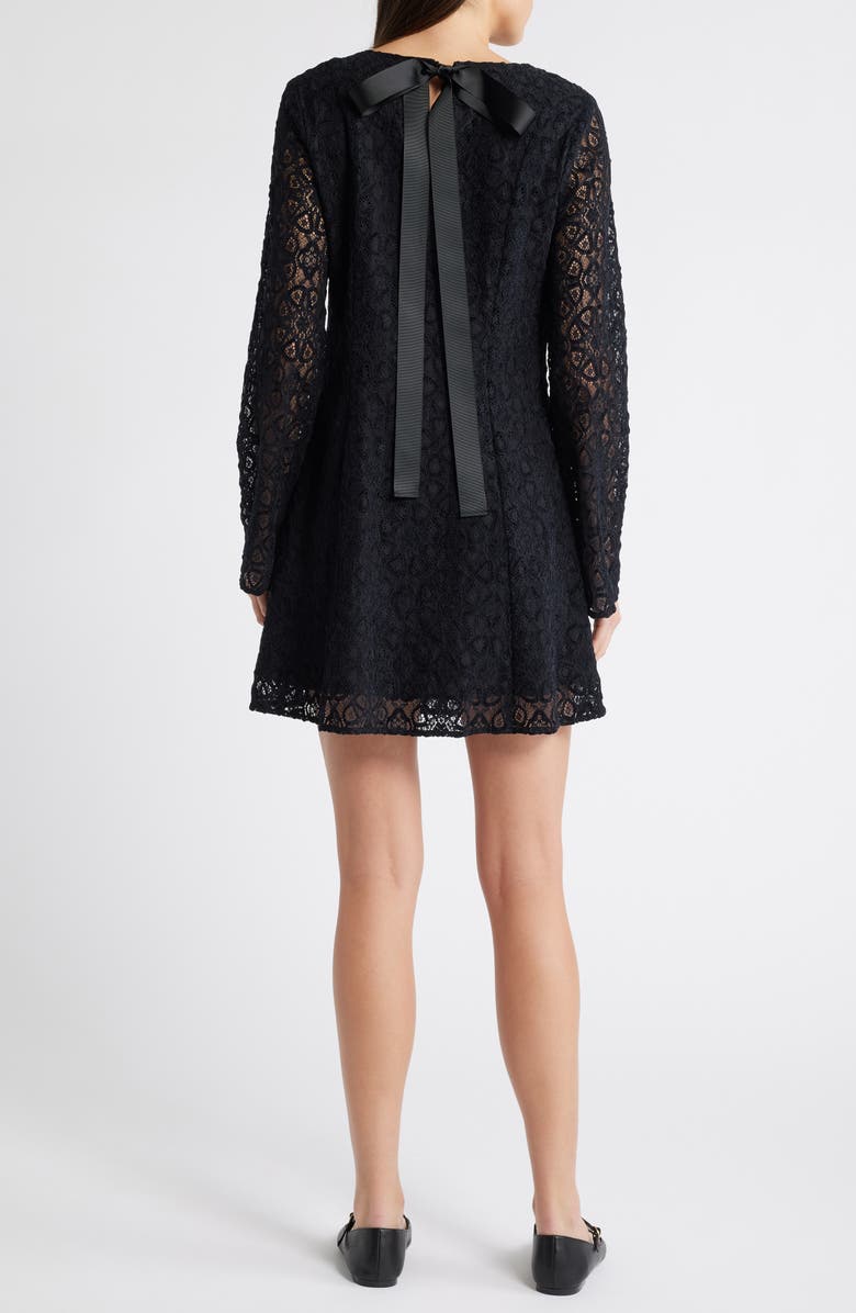 Treasure & Bond Long Sleeve Lace Minidress, Alternate, color, 