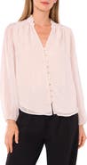 Ted Baker Ruffle V-Neck Button-Up Shirt
