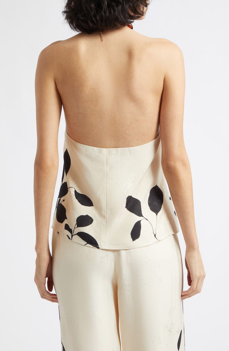 Reiss Delilah Halter Top, Alternate, color, Ivory/ Black