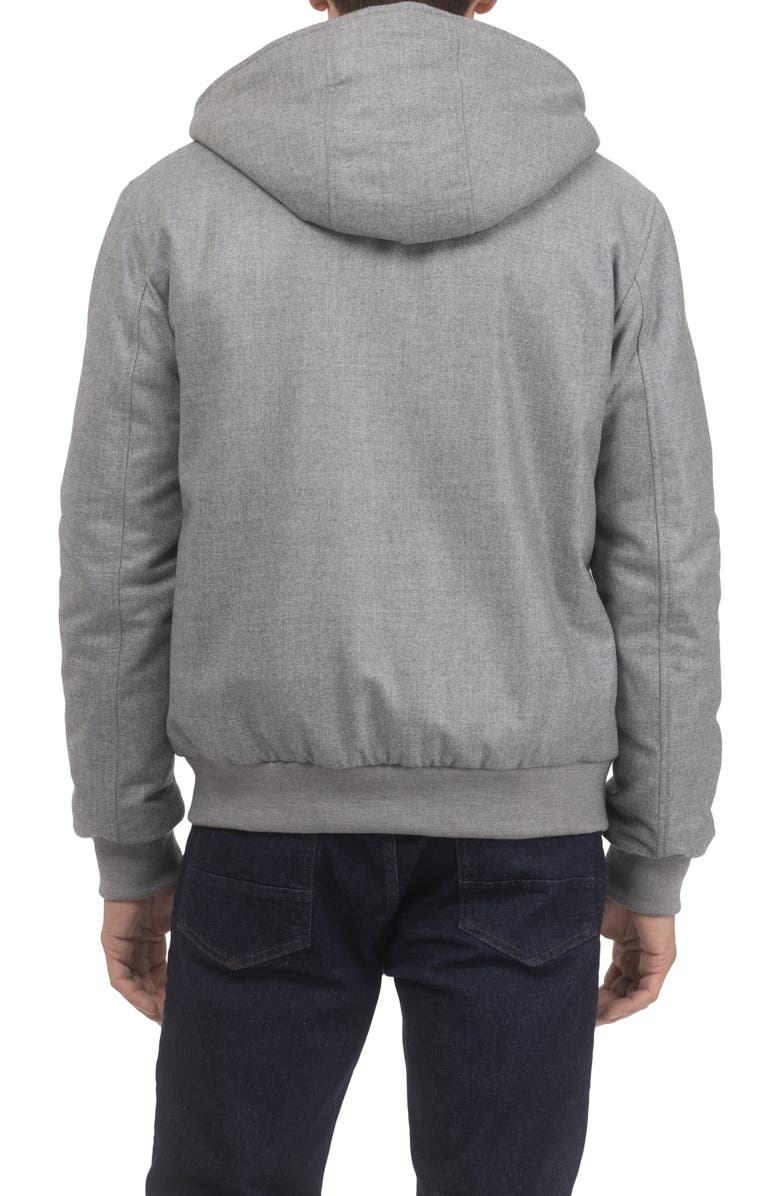 GORSKI Mens Wool And Cashmere Jacket with Genuine Shearling Lining, Alternate, color, Gray/Brown