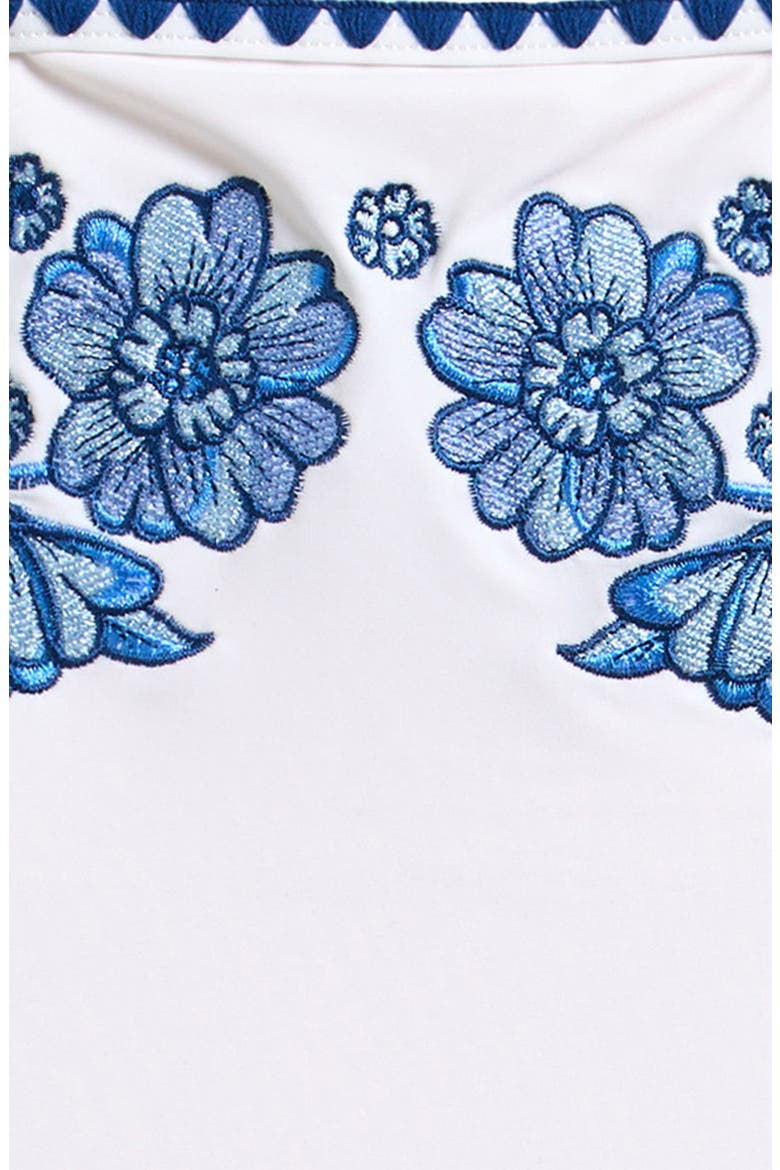 Kids' Embroidered One-Piece Swimsuit, Alternate, color, WHITE