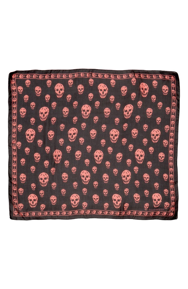 McQueen Alexander McQueen Skull Silk Scarf, Main, color,