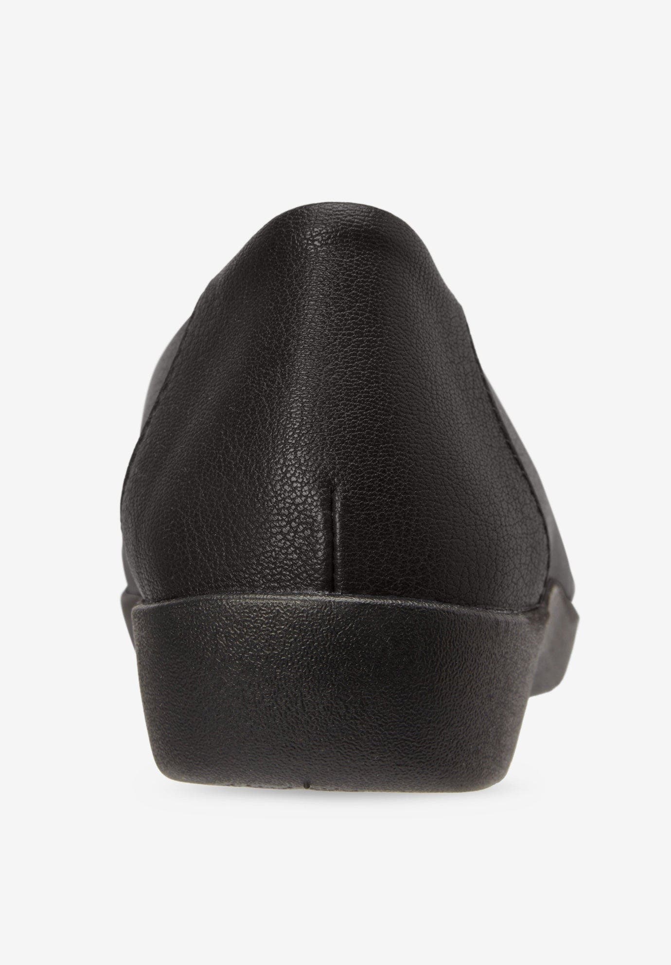 Comfortview The Gab Faux Leather Slip On Flat, Alternate, color, Black