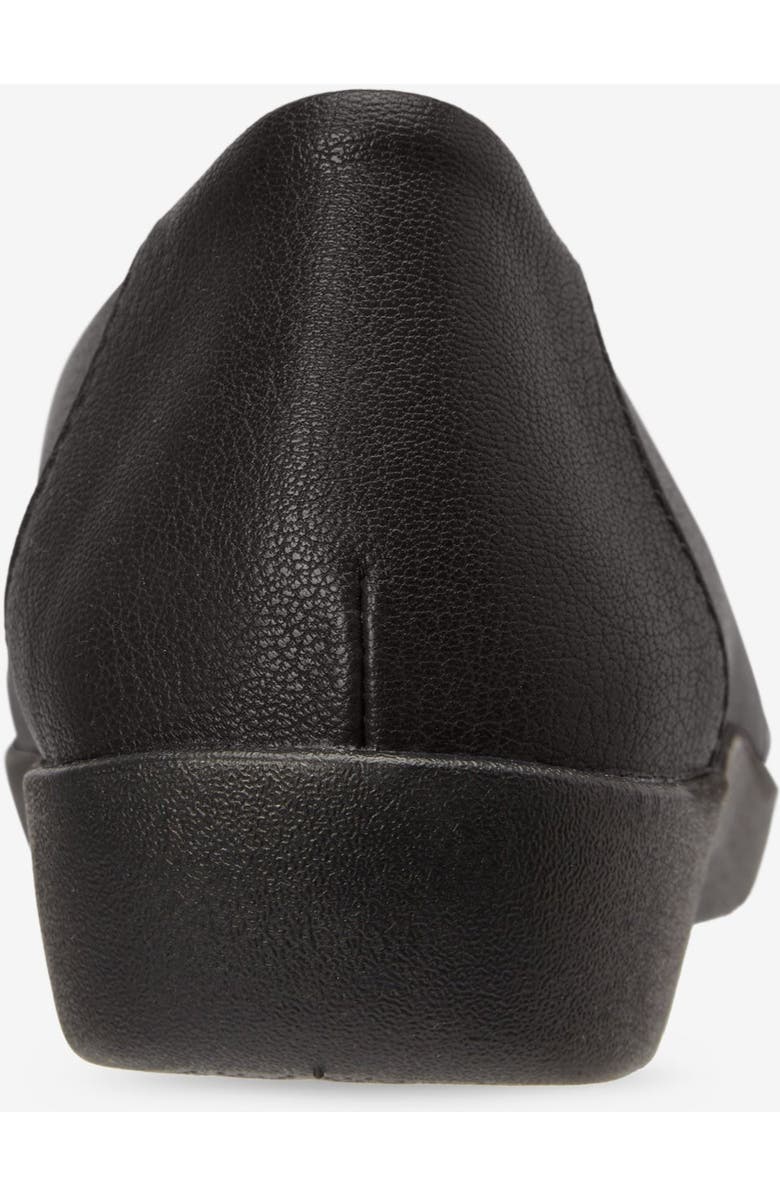 Comfortview The Gab Faux Leather Slip On Flat, Alternate, color, Black
