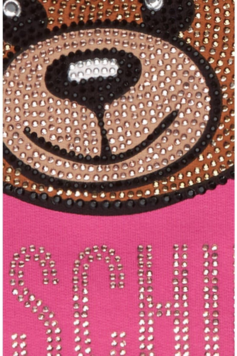 Sequin Bear Logo Sweatshirt, Alternate, color, FUXIA