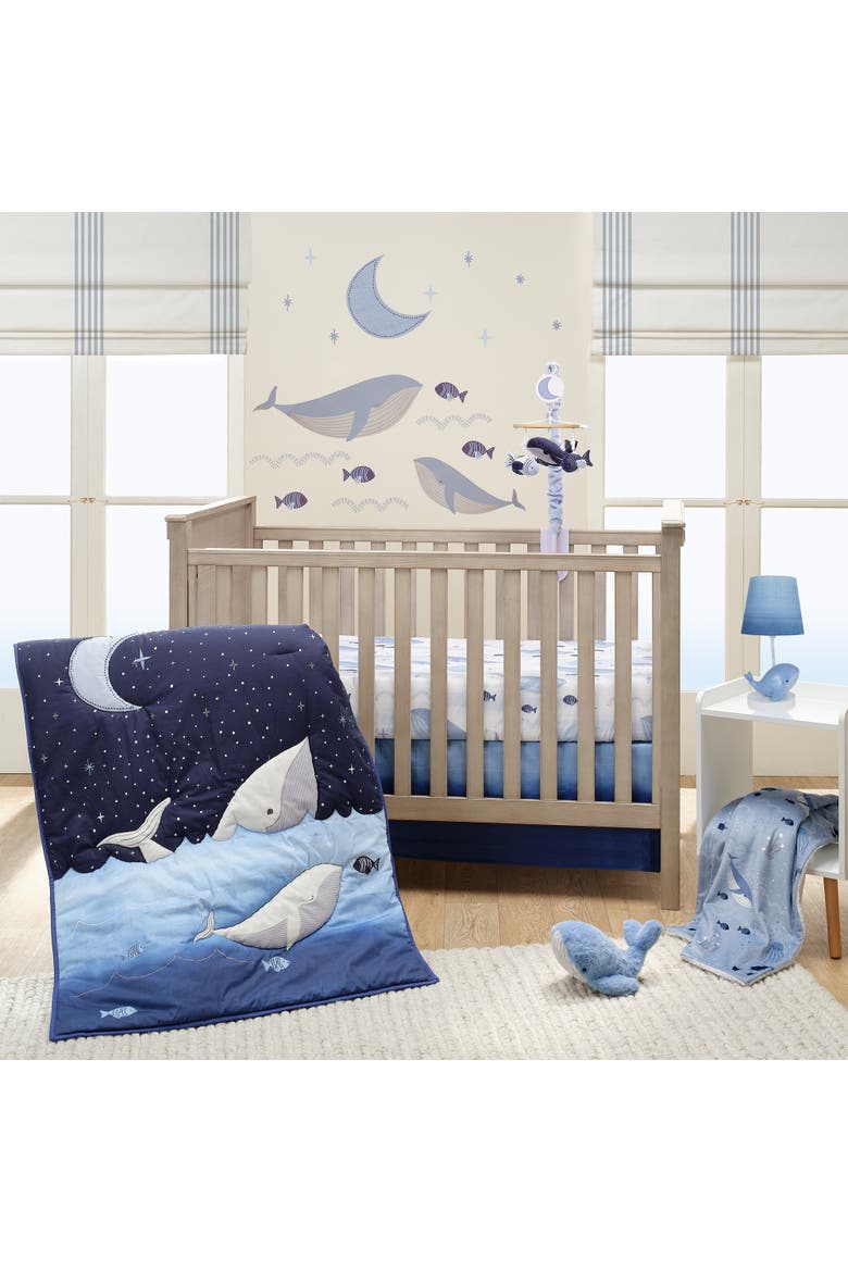 Bubbles & Squirt Whale/Fish Musical Baby Crib Mobile Soother Toy, Alternate, color, Blue
