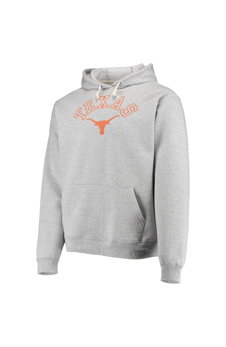 LEAGUE COLLEGIATE WEAR Men's League Collegiate Wear Heathered Gray Texas Longhorns Seal Neuvo Essential Fleece Pullover Hoodie, Alternate, color,