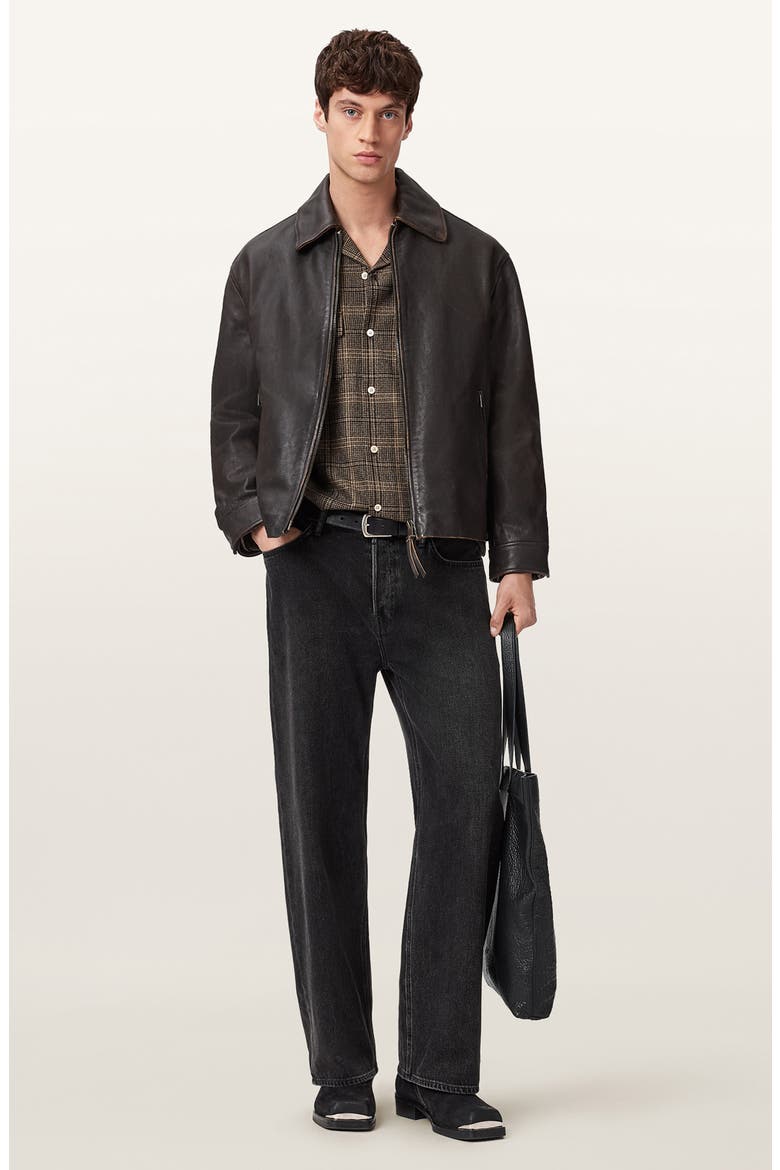 Garrison Leather Jacket, Alternate, color, COGNAC BROWN