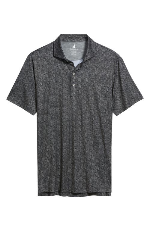 Johnnie-o Popping Tops Beverage Opener Print Featherweight Performance Polo In Gray