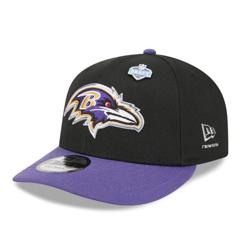 Men's New Era  Black/Purple Baltimore Ravens 2026 NFL Draft On Stage Pre-Curved 9FIFTY Snapback Hat