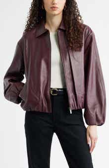 Bubble Hem Leather Jacket