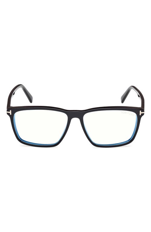 Tom Ford 56mm Square Blue Light Blocking Glasses