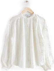 & Other Stories Floral Appliqué Blouse