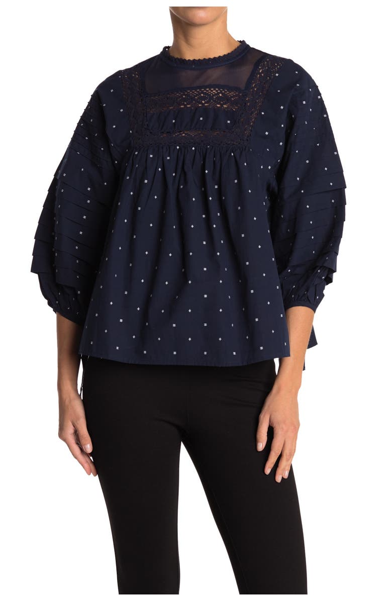 Ella Moss Lyra Pintucked Shirt, Main, color,