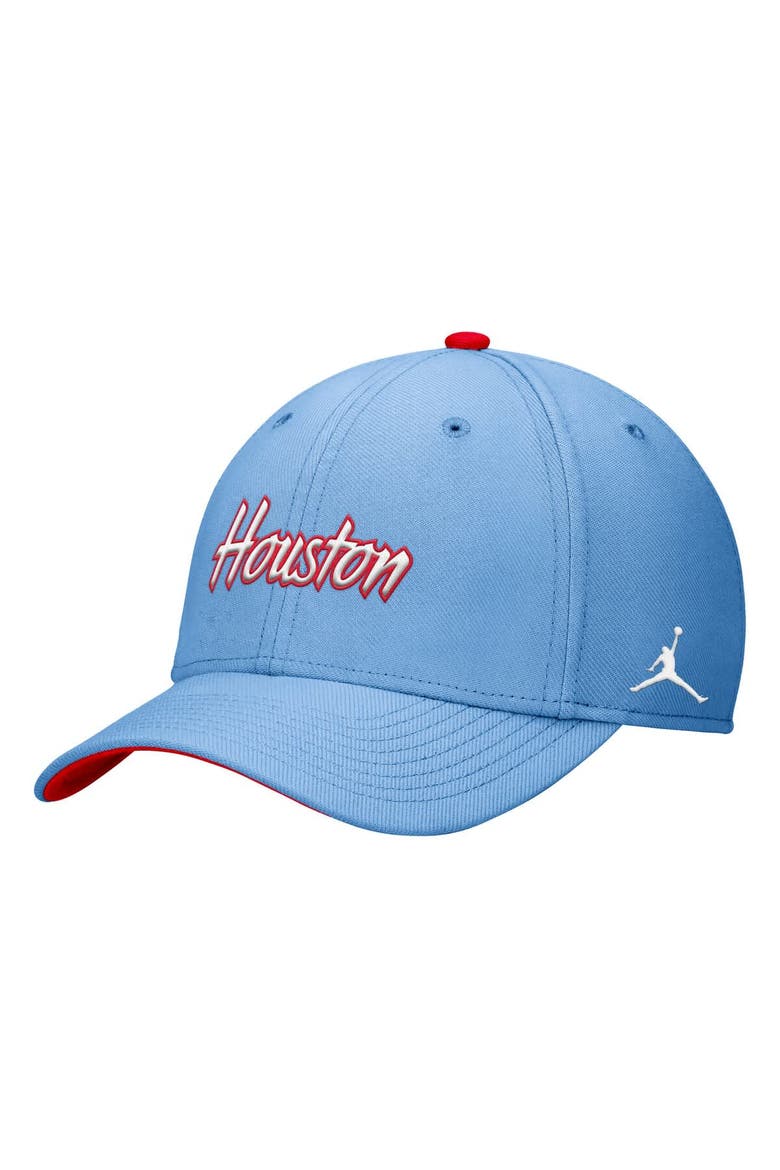 Men's Jordan Brand Light Blue Houston Cougars Blue Out Rise Dri-FIT Flex Hat, Main, color, Light Blue
