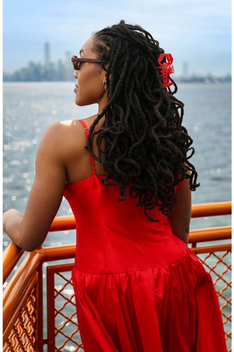 Lobster Hair Claw Clip, Alternate, color, RED