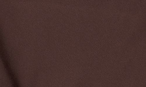 Renee C Cap Sleeve Satin Top With Scarf In Brown
