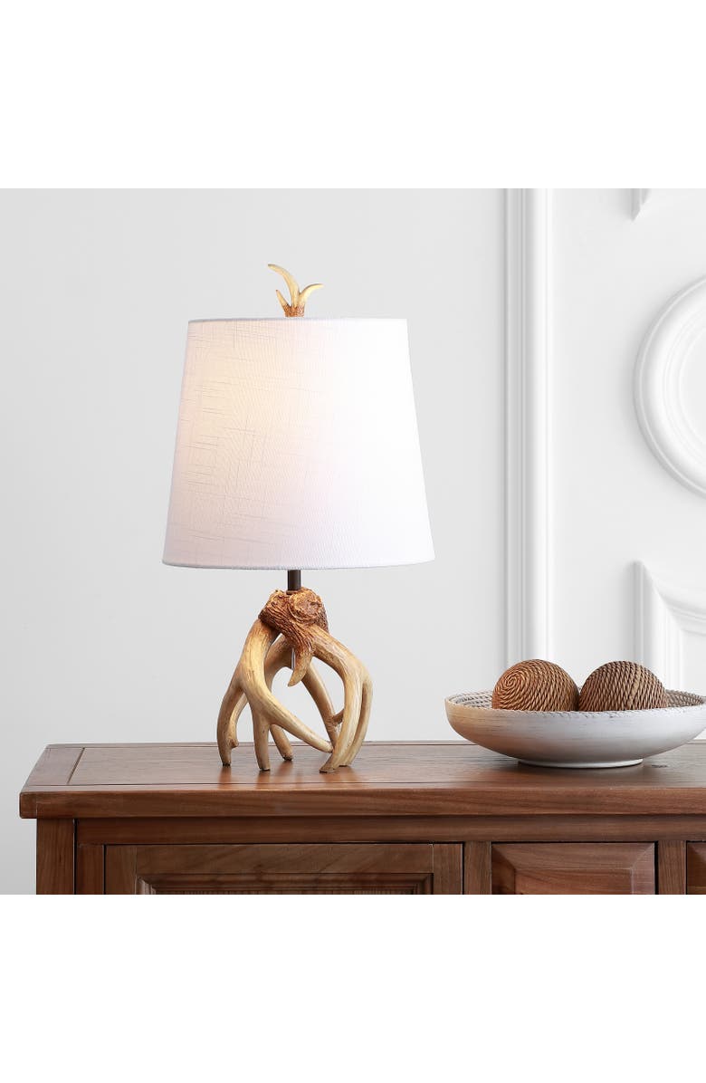 JONATHAN Y Vermont Antler Resin LED Table Lamp, Alternate, color, 