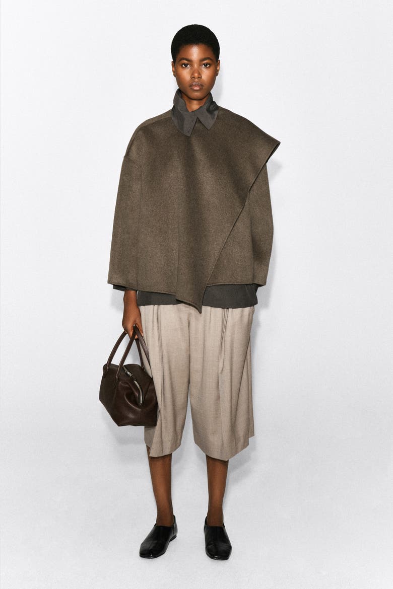Scarf Jacket, Alternate, color, BROWN