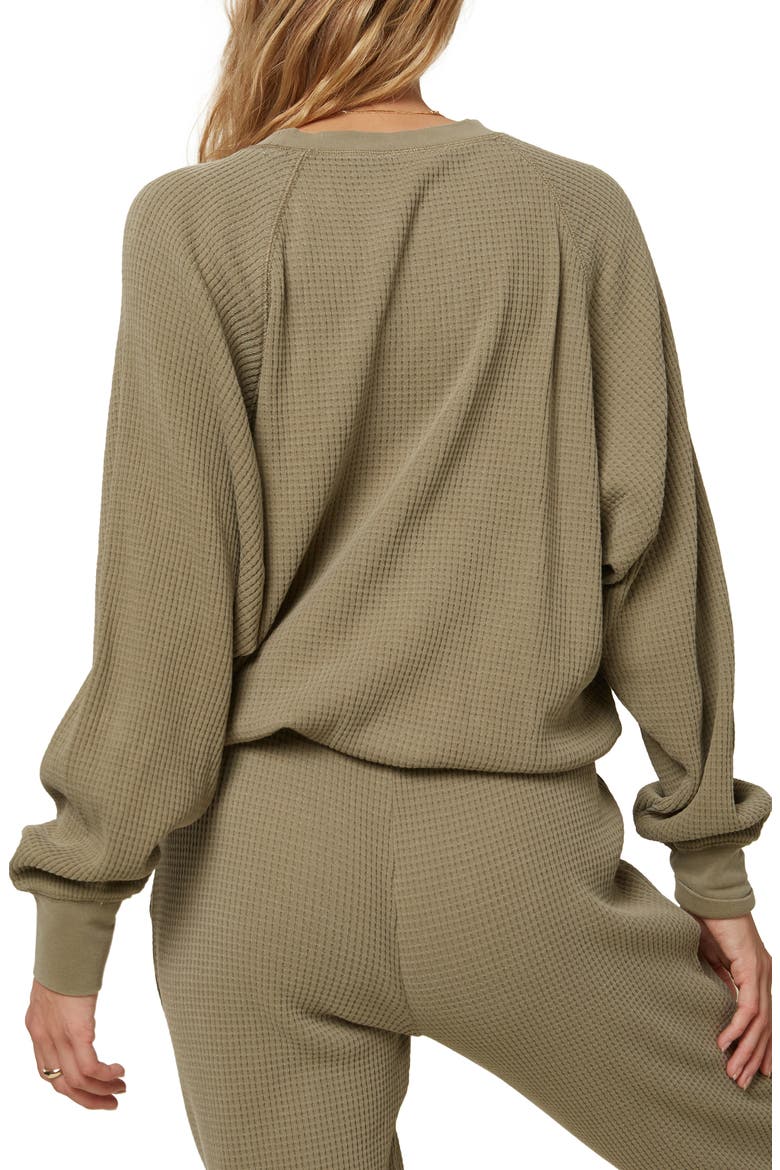 Amadorah Waffle Knit Pullover, Alternate, color, MERMAID