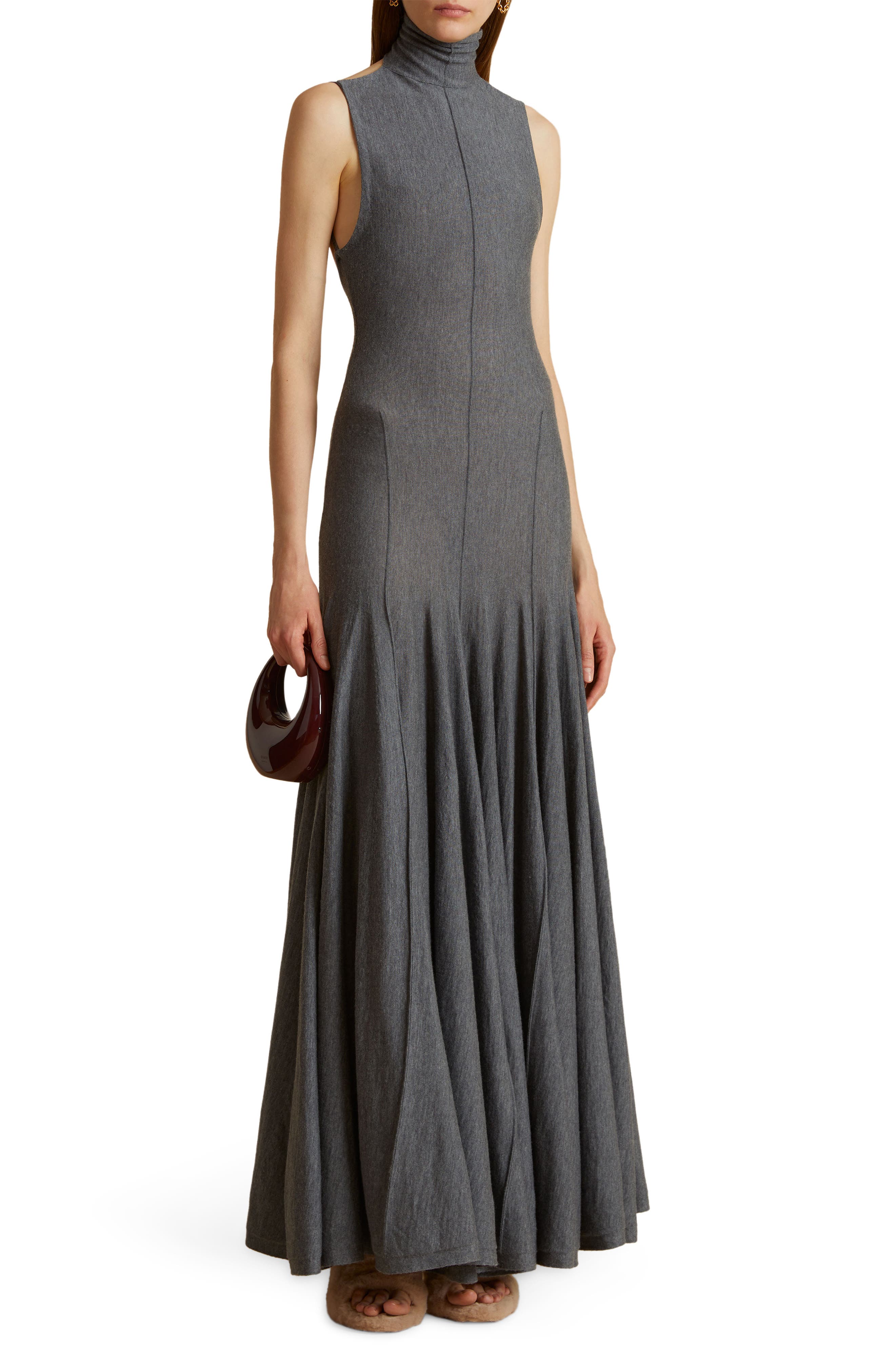 NEW KAYLEE LUXURY KNIT TURTLENECK SWEATER DRESS (LATTE) main image 0