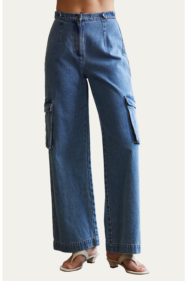 Denim Cargo Pants, Main, color, Denim Blue