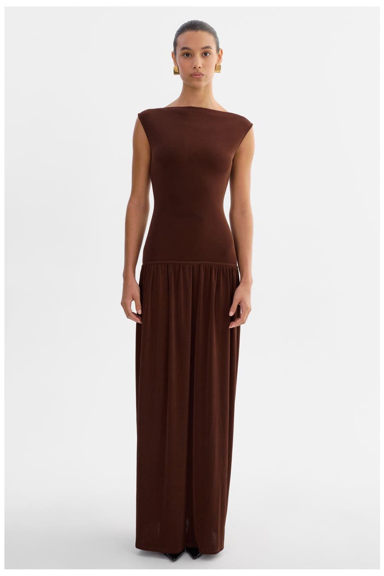 Hanna | Knit Maxi Dress, Main, color, Brown