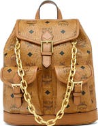 MCM Mini Aren Drawstring Backpack in Visetos