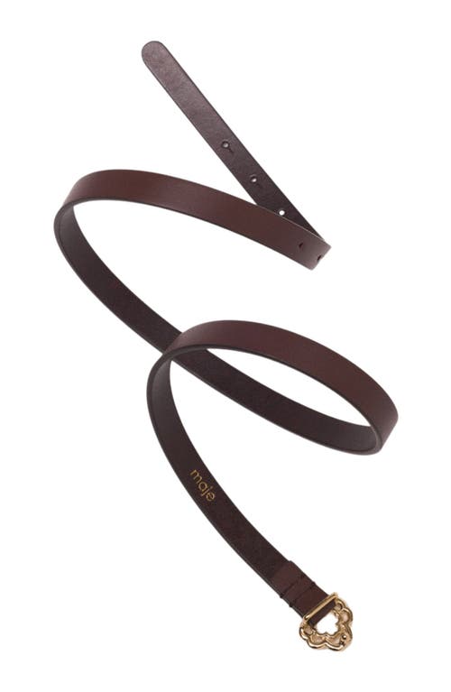 Maje Ceinture Fine Clover In Brown