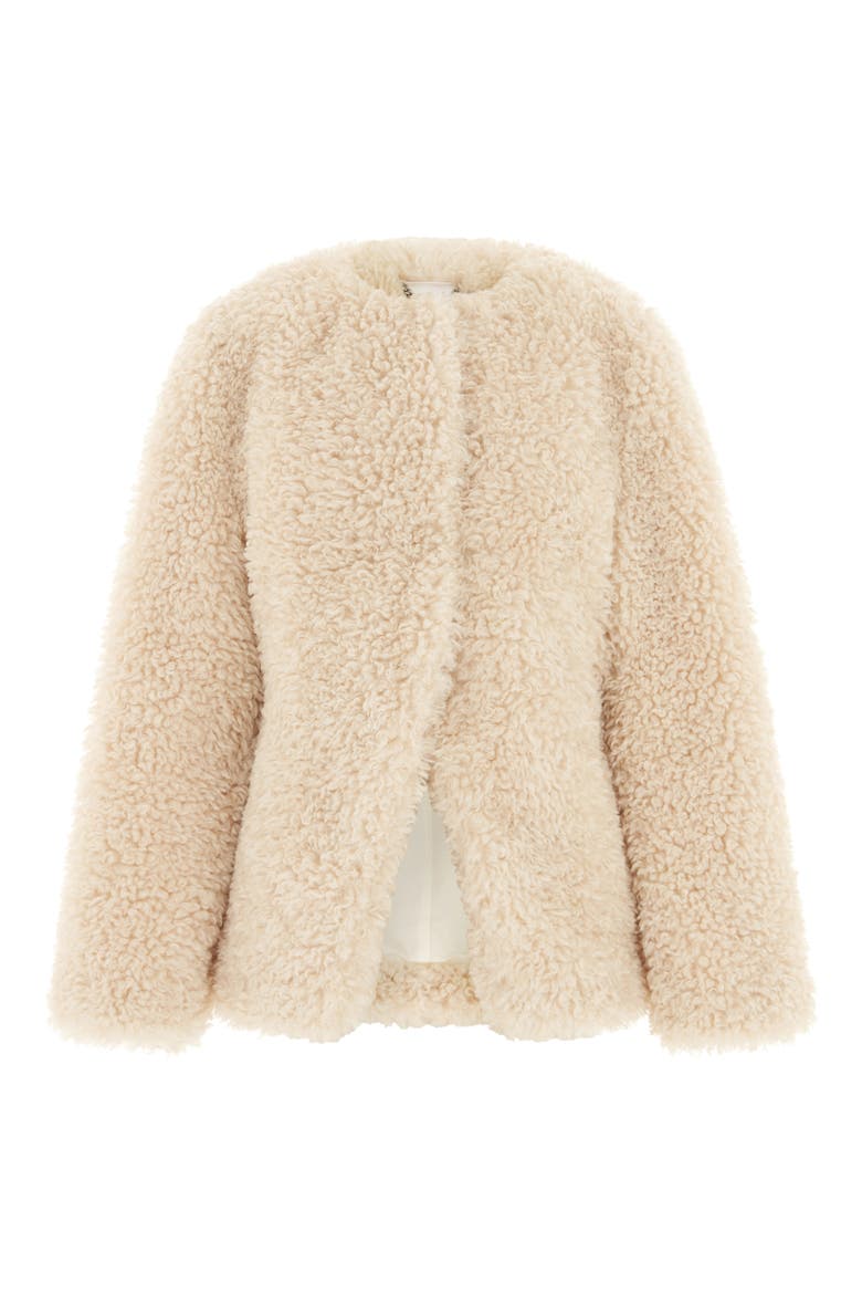 Daphne Faux Shearling Jacket, Alternate, color, ECRU