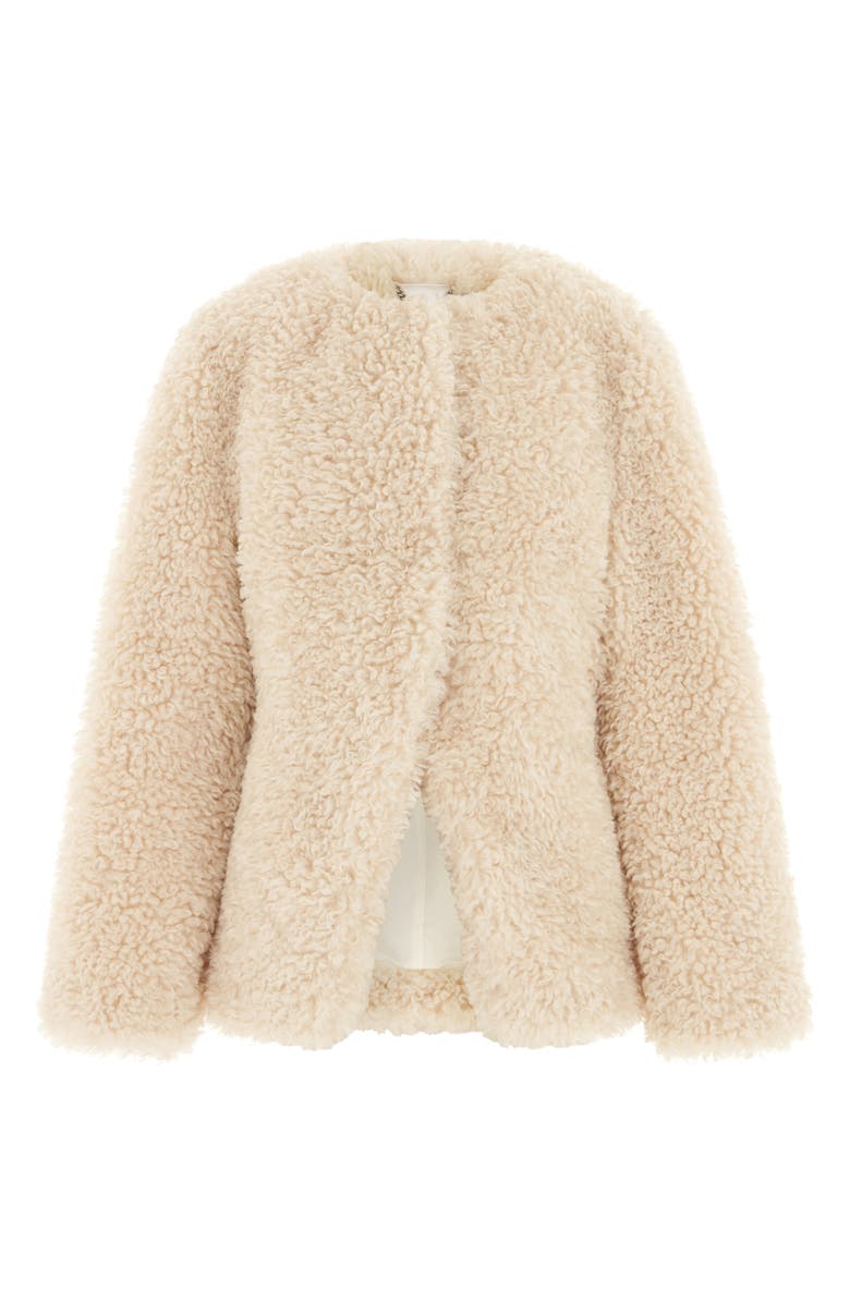 ALIGNE Daphne Faux Shearling Jacket, Alternate, color, Ecru