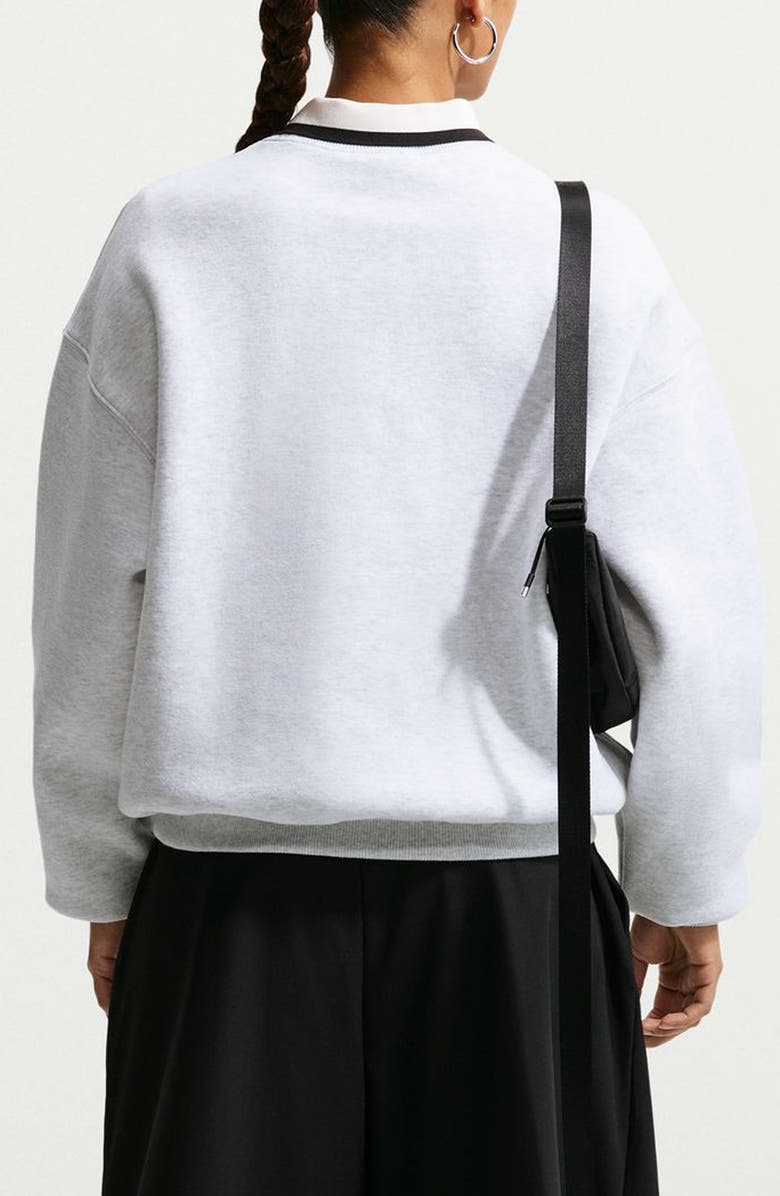 Nike Studio Fleece Oversized Sweatshirt, Alternate, color, 051 B Hthr/Black