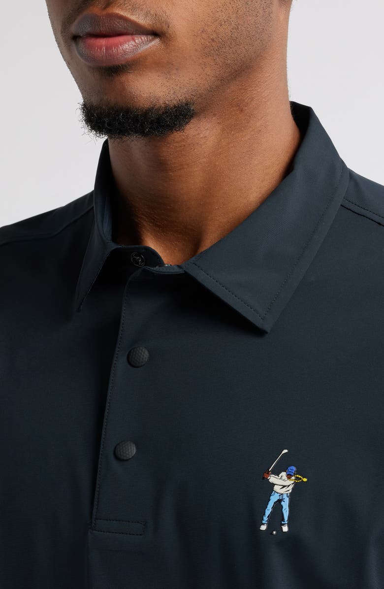 Eastside Golf Snap Placket Performance Golf Polo, Alternate, color, Black