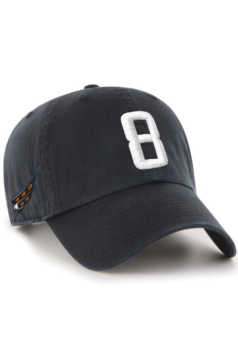 Men's '47 Alexander Ovechkin Black Washington Capitals Clean Up Adjustable Hat, Main, color, Black