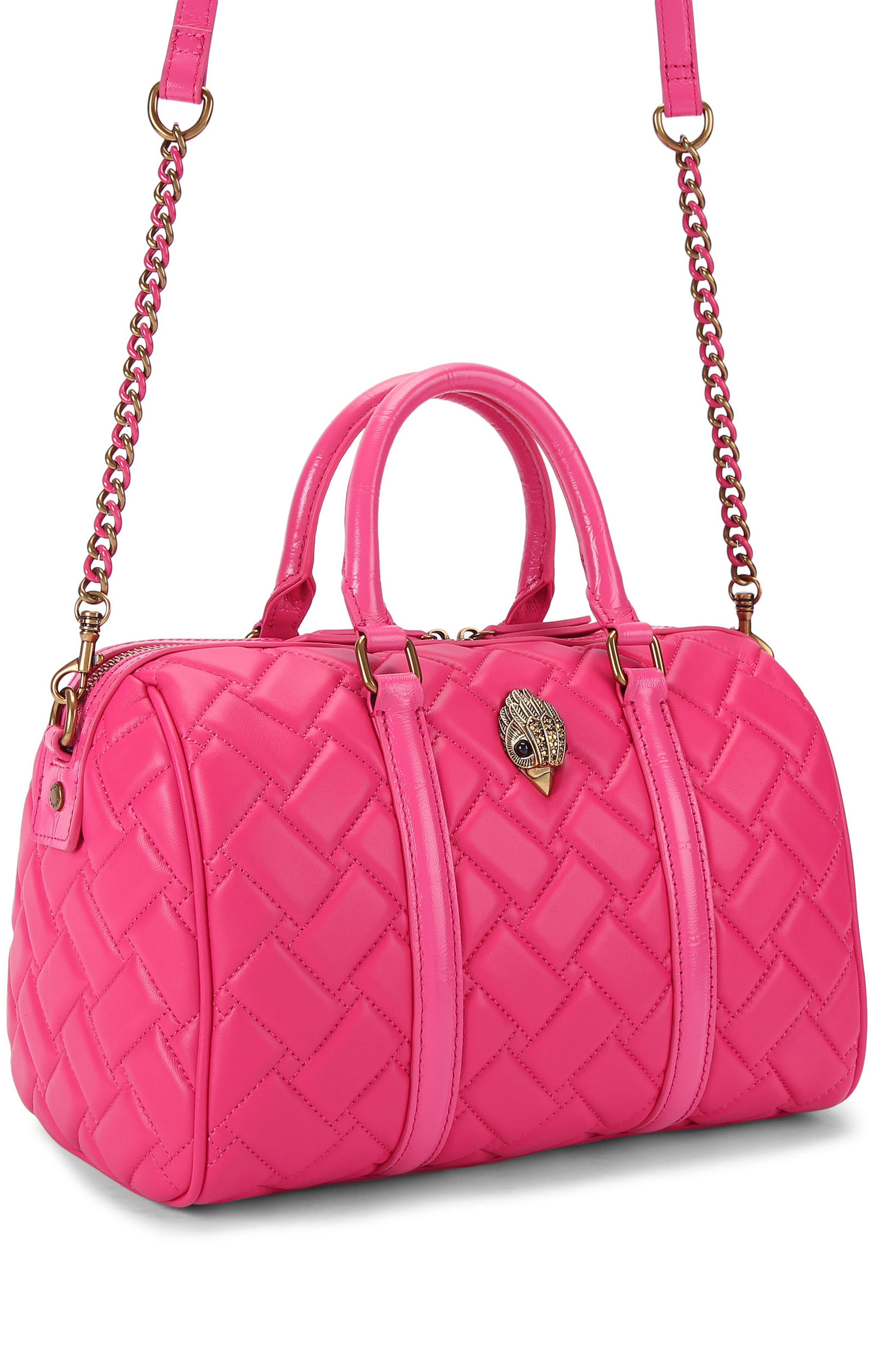 Kurt Geiger London Kensington Boston Quilted Leather Satchel, Alternate, color, 