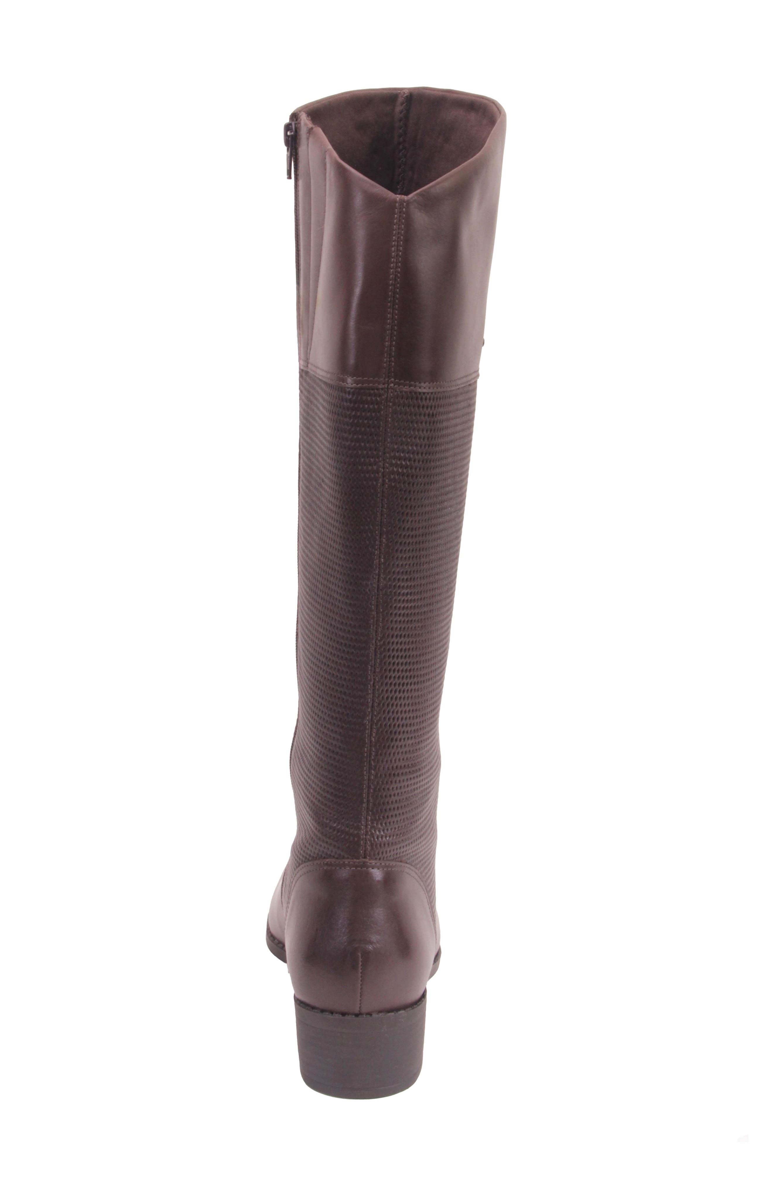 Billie Leather Knee High Boot, Alternate, color, BROWN