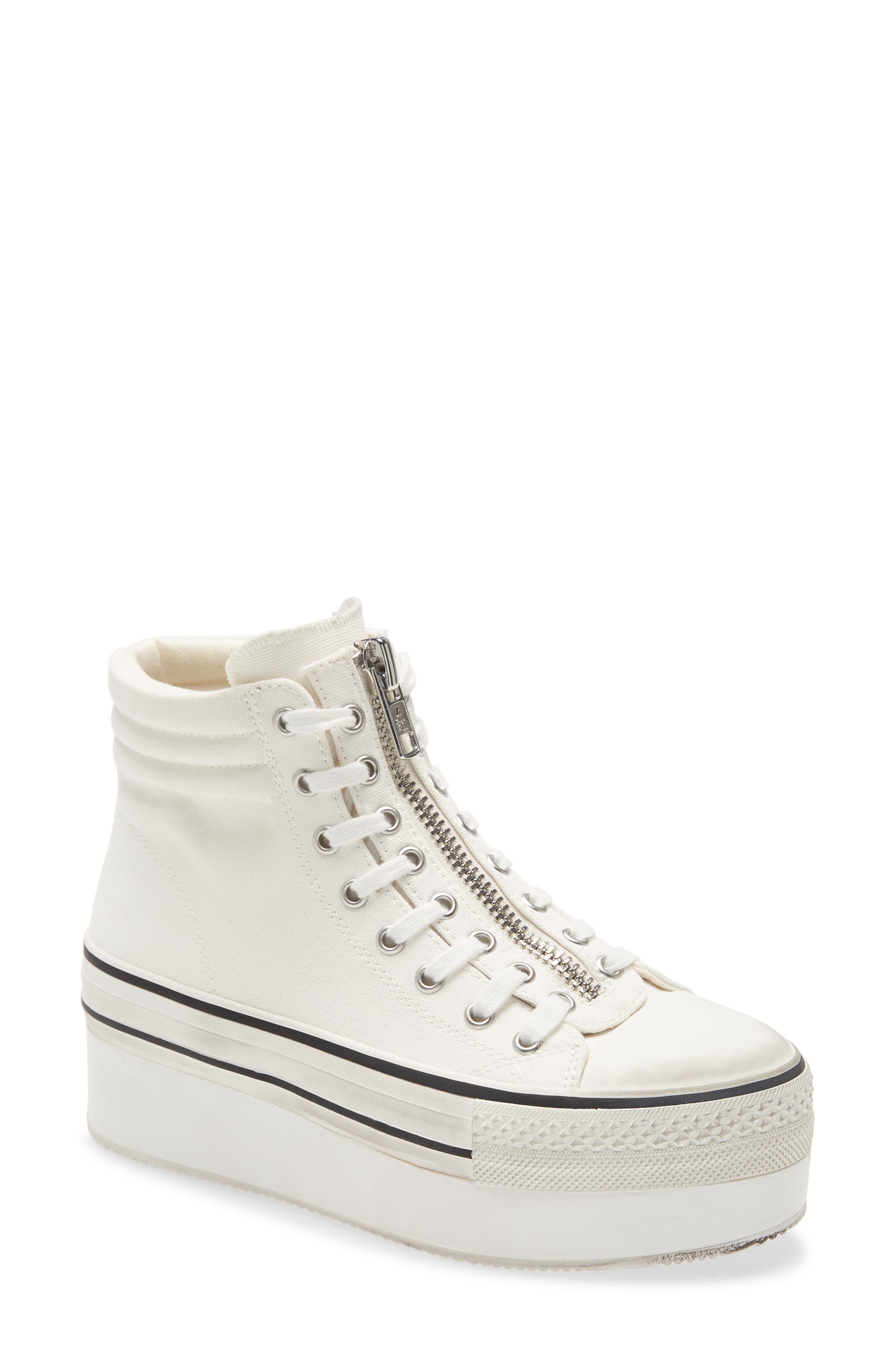 Jagger Platform Sneaker, Main, color, WHITE CANVAS