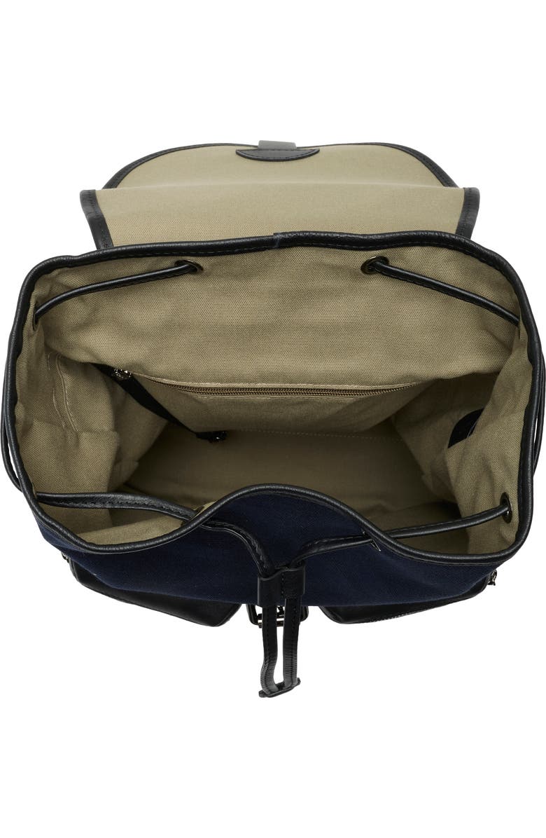 Longchamp 3D Leather & Twill Backpack, Alternate, color, Navy/Black