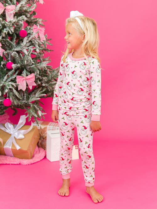 Rufflebutts Softsnooze Toddler Girls Ruffle Long Sleeve Pajama Set In Pink